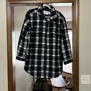 Old Navy women’s plaid heavy long shacket size large